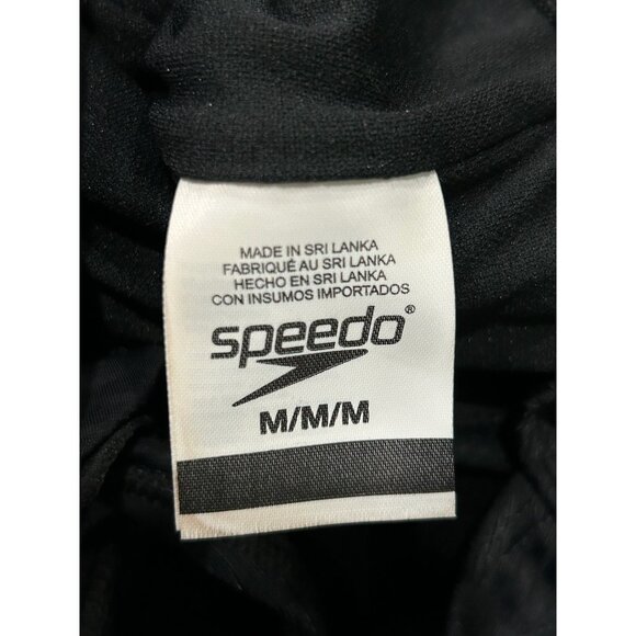 Speedo Womens Black Ribbed One-Piece Racerback Swimsuit Sz Medium - Picture 5 of 8